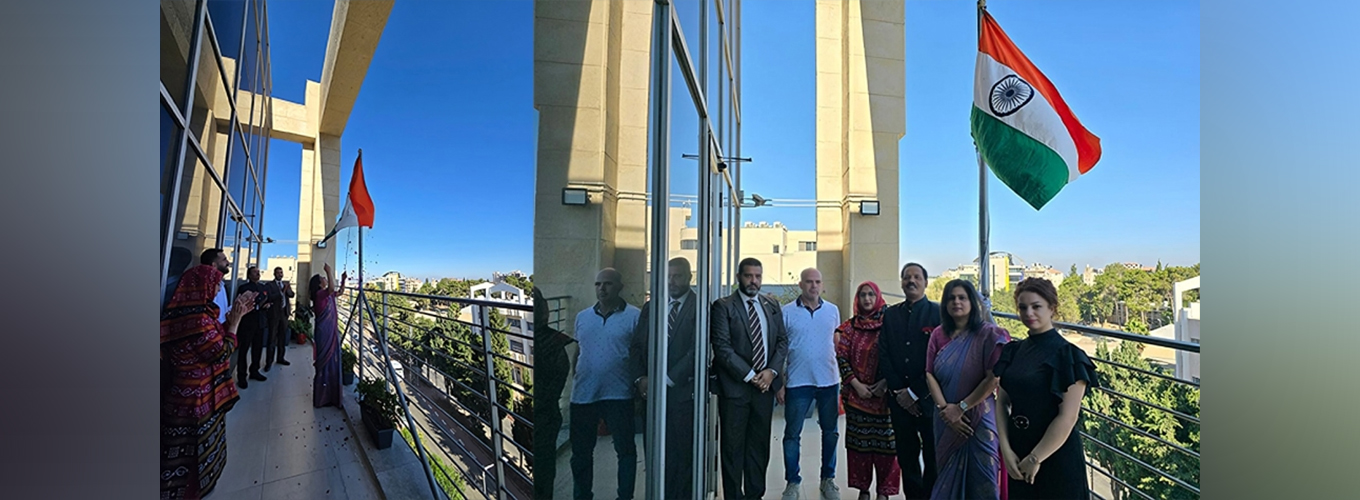 Celebration of 78th Independence Day of India in Ramallah, Palestine