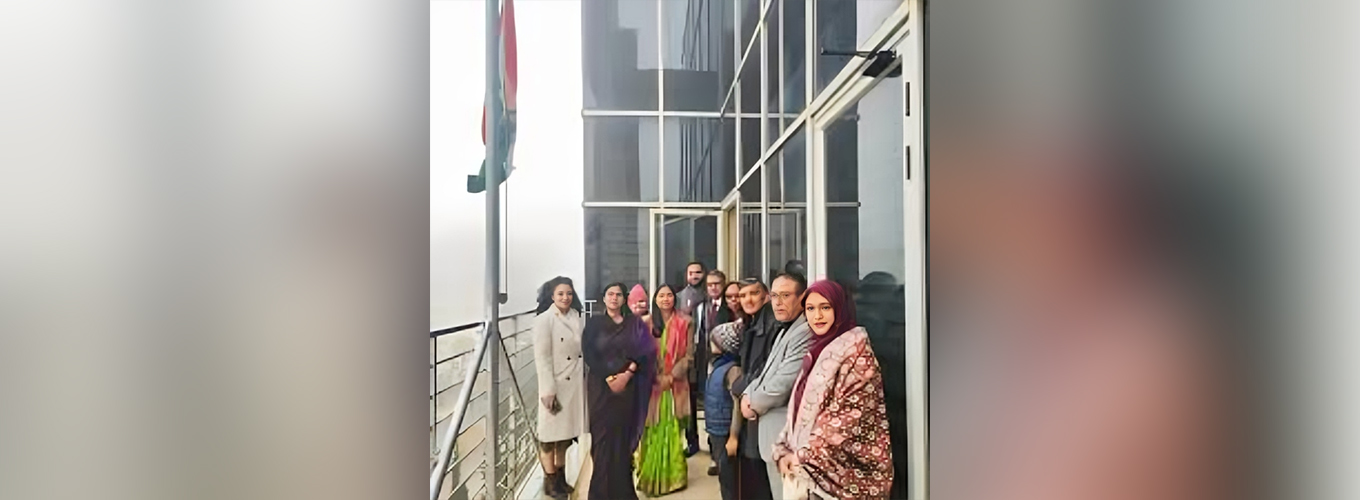 Flag unfurling ceremony organized at the premises of Representative Office of India on Republic Day.
