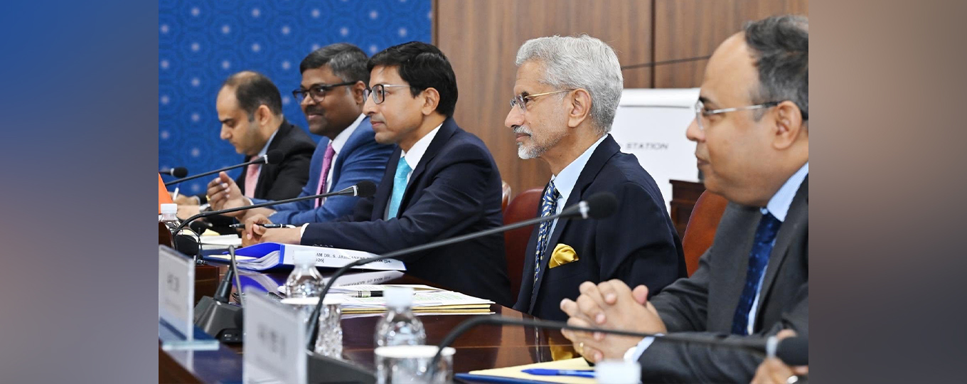 H.E. Dr. S. Jaishankar, External Affairs Minister in India led the Indian delegation during a bilateral meeting with Foreign Minister Dr. Cho Hyun of the RoK in Seoul