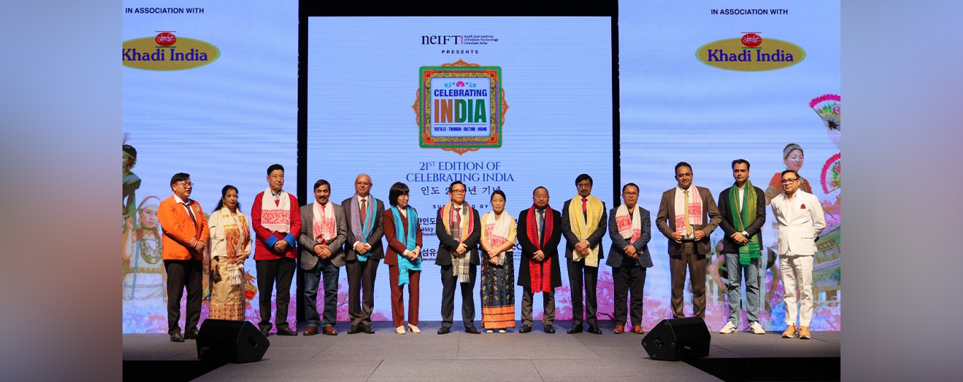 The 21st Celebrating India was held from November 6-7, 2025 in collaboration with North-East Institute of Fashion Technology, KOFOTI and ICCK.